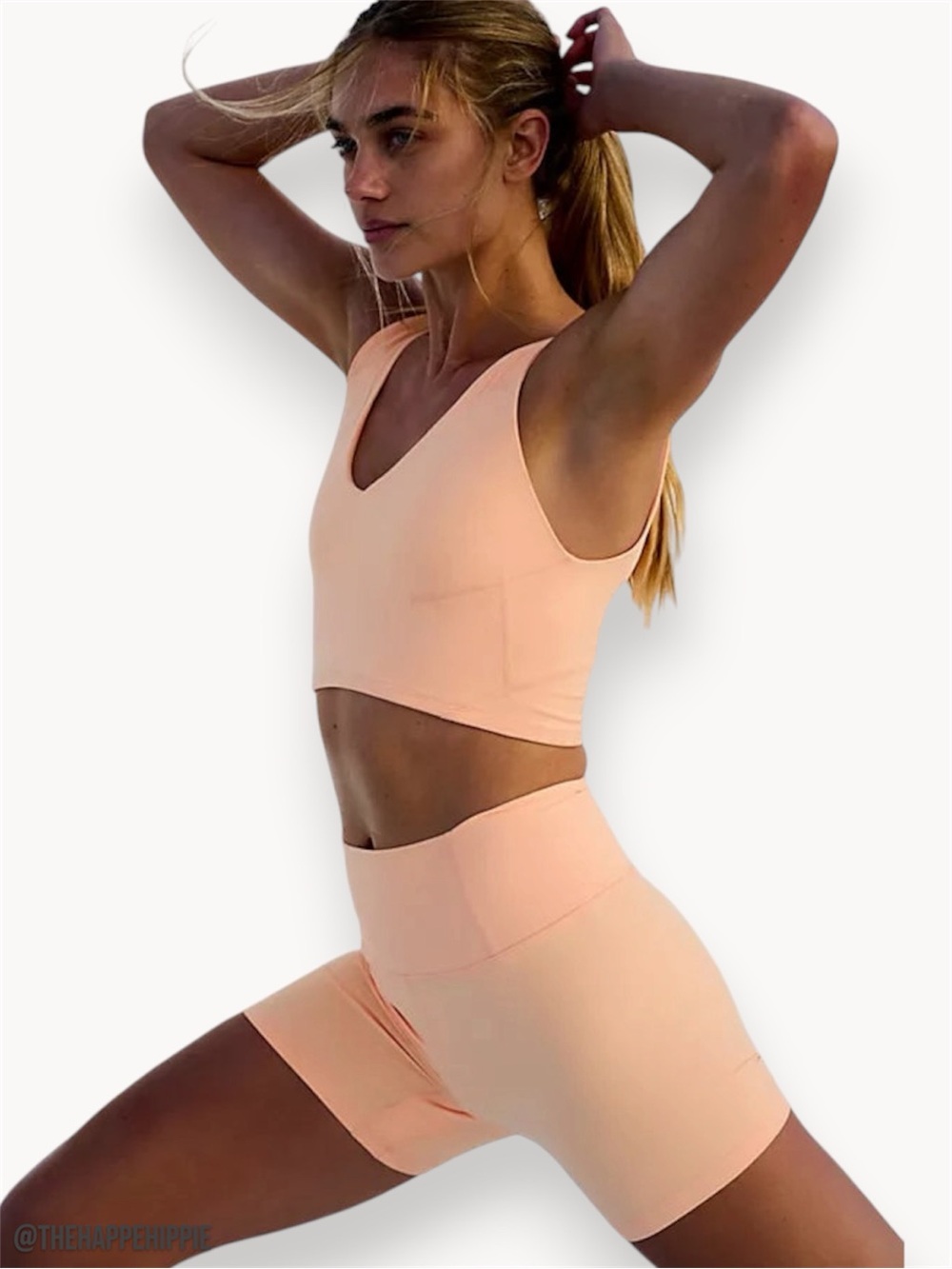 FP Movement by Free People Peach Athletic Bike Shorts Set